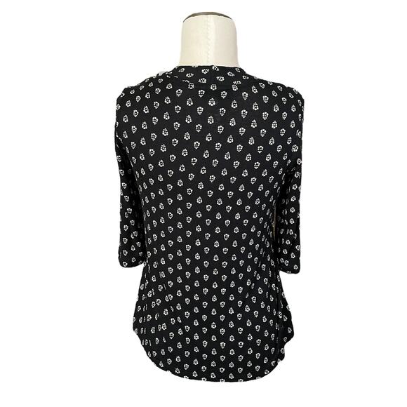 J. Jill Cardigan Womens XS Petite Wearever Collection Open Front Black Geometric - Picture 3 of 12